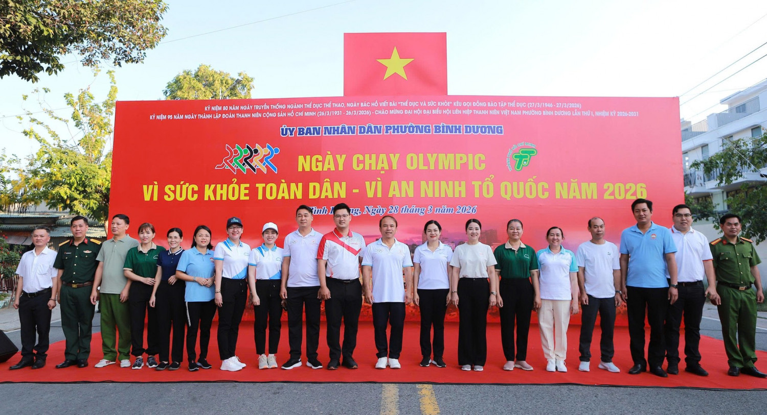 Phường Bình Dương Sôi nổi “Ngày chạy Olympic vì sức khỏe toàn dân năm 2026”